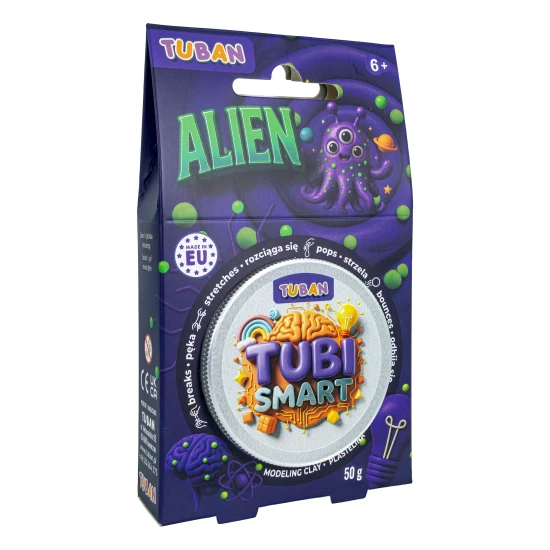 Tubi Smart Modelovacia hmota Alien 50g – fialová hmota s gulickami