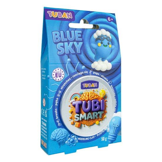 Tubi Smart Modelovacia hmota Blue Sky 50g – modrá hmota s guličkami