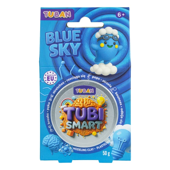 Tubi Smart Modelovacia hmota Blue Sky 50g – modrá hmota s guličkami
