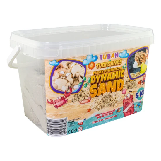 Dynamický piesok bezfarebný, natural. Balenie v boxe 5 kg.