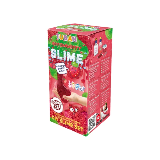 DIY Slime Sada na výrobu slizu Jahoda pre deti. Vyrobte si svoj vlastný sliz.