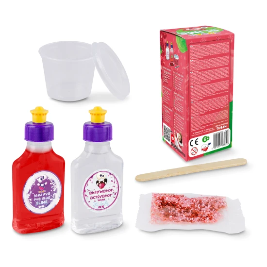 DIY Slime Sada na výrobu slizu Jahoda pre deti. Vyrobte si svoj vlastný sliz.