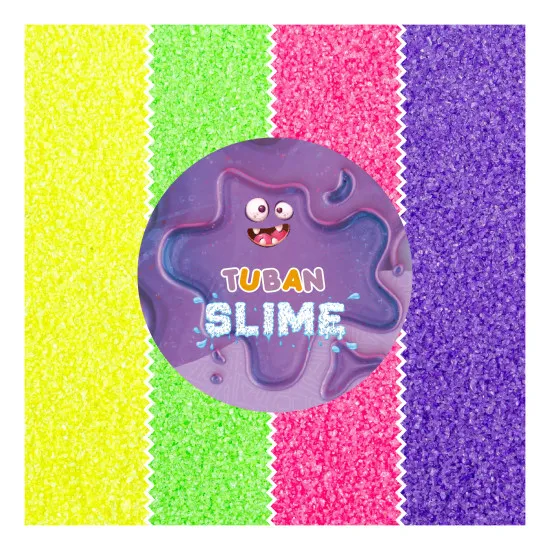 Minerálne farebné trblietky ako doplnok do slizu.