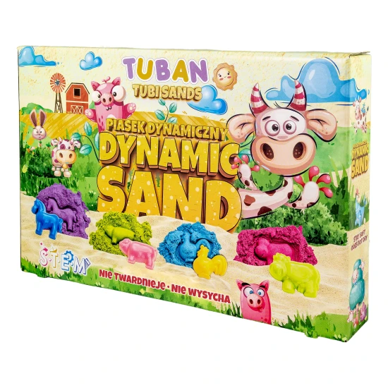 Dynamický piesok Sada Farma obsahuje 4 farby piesku.