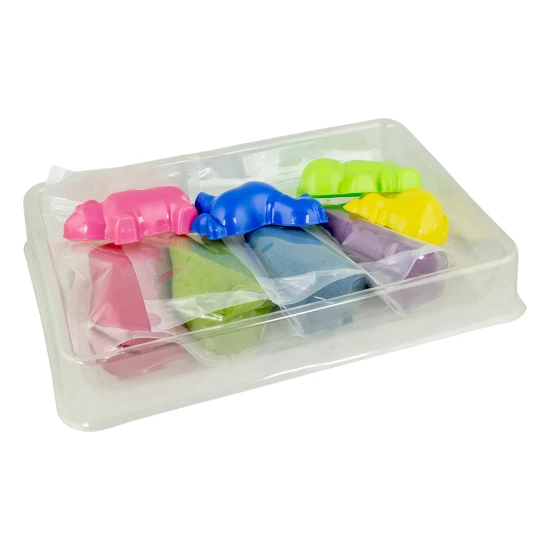 Dynamický piesok Sada Farma obsahuje 4 farby piesku.