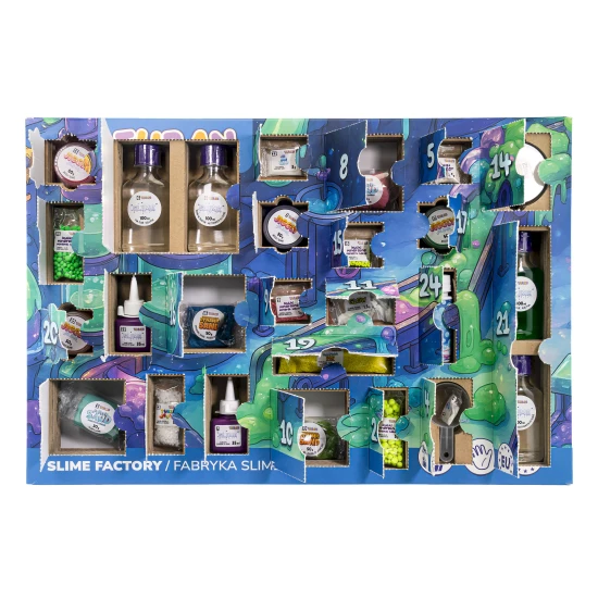 Senzoricky adventny kalendar Slime factory - kreatívna zmyslova sada pre deti
