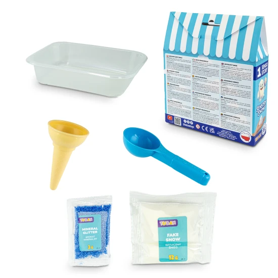 senso story kreativny set sensory snow, tuban sensory snow, umely sneh pre deti, senzoricka hra so snehom, kreativna sada sneh, zimna hra pre deti, fake snow tuban, objavovanie textur