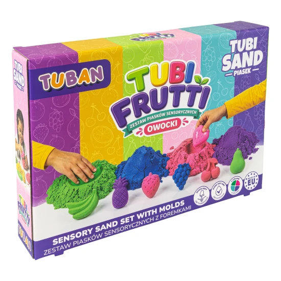 Tubi Frutti Kreatívny set so senzorickým pieskom a formičkami