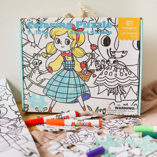 Vyfarbovacie puzzle pre deti Utajená záhrada Tookyland