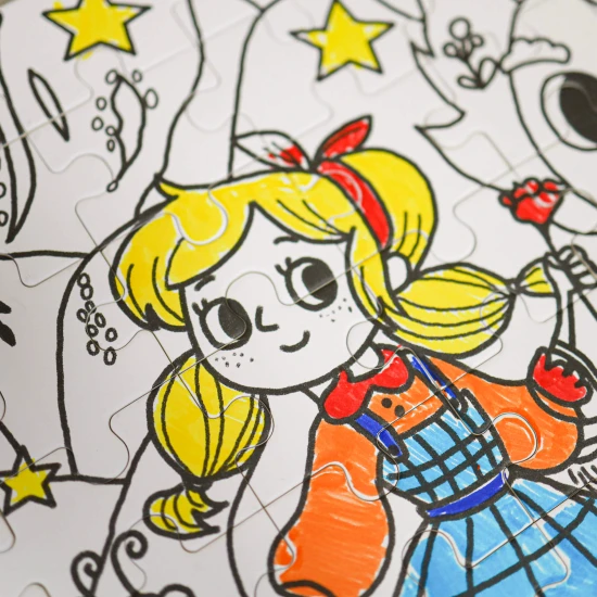 Vyfarbovacie puzzle pre deti Utajená záhrada Tookyland