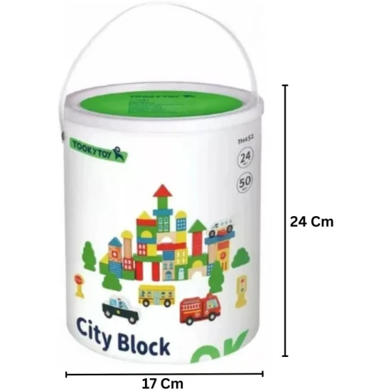 Drevená sada dopravných prostriedkov a dopravných značiek pre deti – edukatívna stavebnica