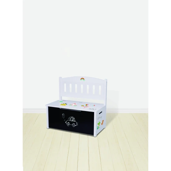 Tooky Toy Detská lavica s úložným priestorom a tabuľou Detská lavica s úložným priestorom a tabuľou