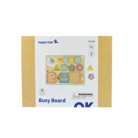 Dreveny activity board Tooky Toy pre deti