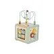 Drevená motorická kocka s aktivitami Louka Pastel Tooky Toy