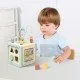 Drevená motorická kocka s aktivitami Louka Pastel Tooky Toy