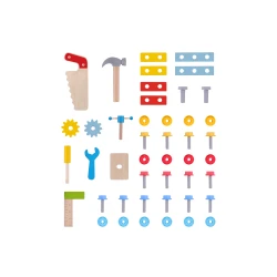 Pracovný stôl s náradím a hodinami 45 ks