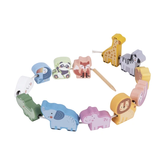 Veľké drevené korálky pre deti Zvieratká