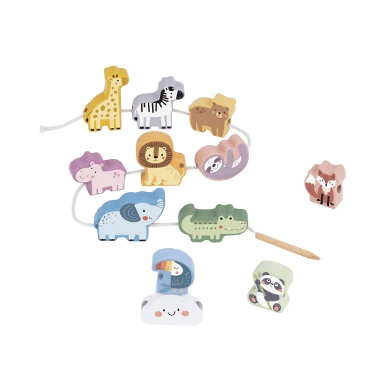 Veľké drevené korálky pre deti Zvieratká