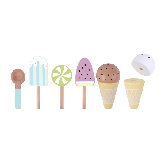 Drevený stojan so zmrzlinami Drevené jedlo Tooky Toy