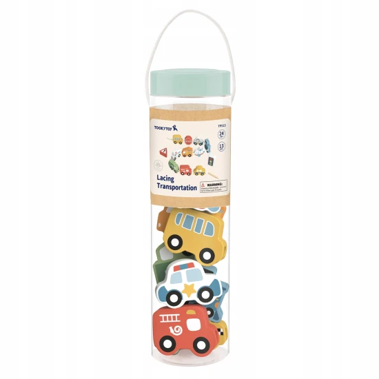Drevené navliekanie korálikov Doprava Tooky Toy
