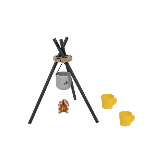 Piknik set Tooky Toy – drevená detská súprava s potravinami a riadom