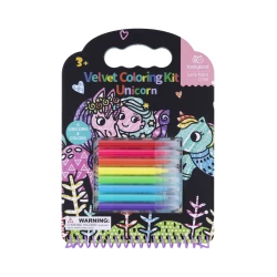 Zamatové maľovanie Jednorožce 6 obrázkov 8 fixiek