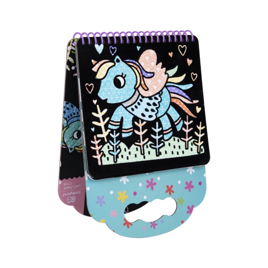 Zamatové omaľovánky Jednorožce s 8 fixami Kreatívna sada Tookyland