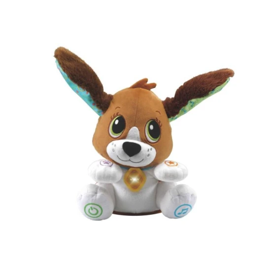 VTech Hovoriaci psík – interaktívna hovoriaca hračka pre deti, ktorá opakuje slová, učí abecedu a počítanie, hýbe hlavou, máva ušami a spieva veselé pesničky.