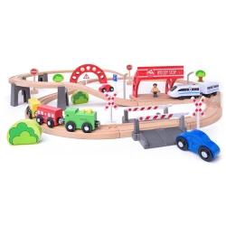 Vláčkodráha s elektrickou mašinkou a viaduktom