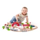 Vláčkodráha s elektrickou mašinkou a viaduktom – Woody 102193064