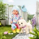 BABY Born interaktívne šteniatko, ktoré pije, ciká a vrtí chvostíkom, ovládané tlačidlami na vodítku. Skvelý doplnok k bábike.