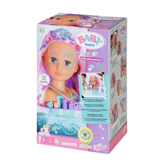 Staršia sestrička BABY born Česacia hlava Morská víla Zapf Creation 12830550