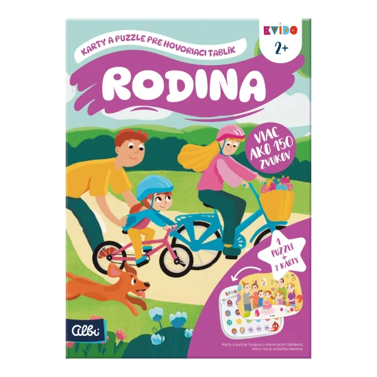 Albi Kvído Karty a puzzle pre Hovoriaci tablík Rodina – obojstranné karty a puzzle s rodinnými situáciami