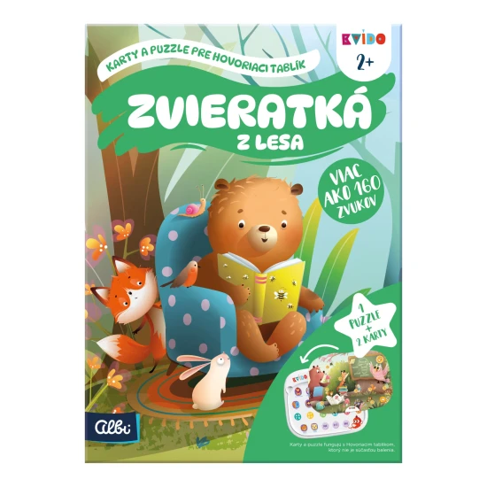 Albi Kvído Karty a puzzle pre Hovoriaci tablík Zvieratká z lesa – obojstranné karty a puzzle s lesnými zvieratkami