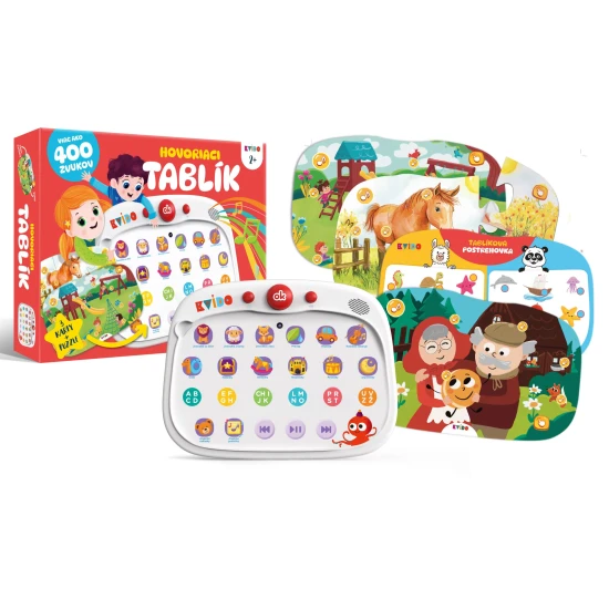 Albi Kvído Hovoriaci tablík – dotyková tabuľka so zvukmi, kartami a puzzle pre deti od 2 rokov