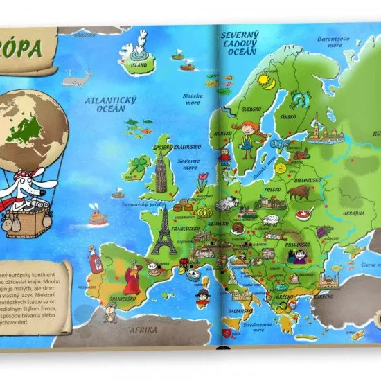 Zoznámte sa so všetkými kontinentami a oceánmi sveta v tejto interaktívnej knihe Albi kúzelné čítanie.