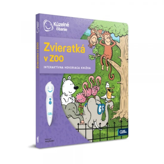 Interaktívna knižka Zvieratká v ZOO Kúzelné čítanie zavedie deti od 3 rokov do jednej malej zoologickej záhrady.