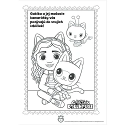 Gabby's Dollhouse Maľovanky so samolepkami