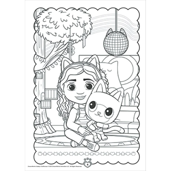 Gabby's Dollhouse omaľovánky so samolepkami