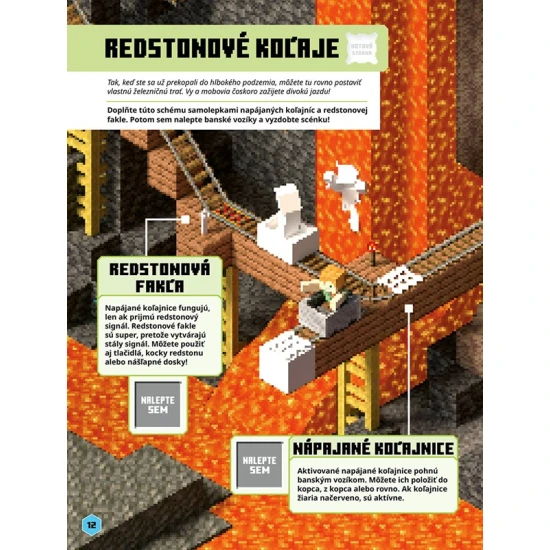 Minecraft Redstone Kniha samolepiek