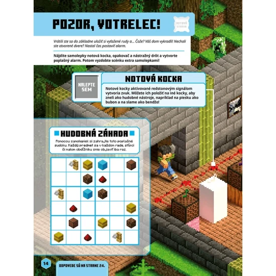 Minecraft Redstone Kniha samolepiek