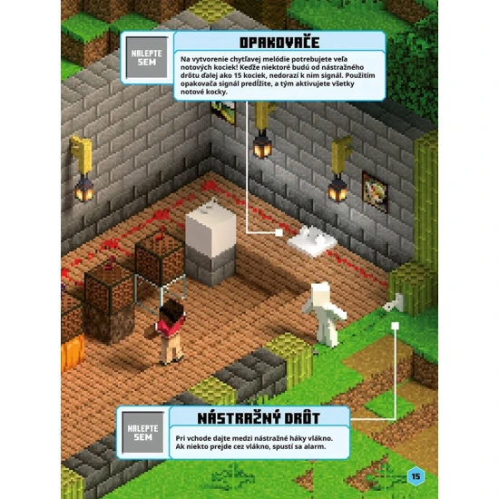 Minecraft Redstone Kniha samolepiek