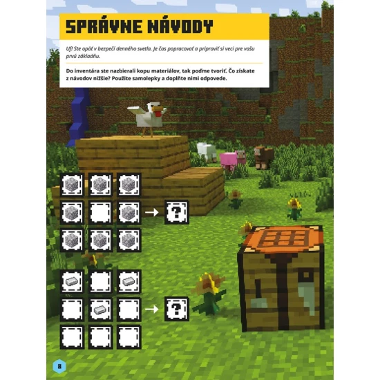 Minecraft Samolepkové dobrodružstvo Mobovia útočia! – kniha pre deti