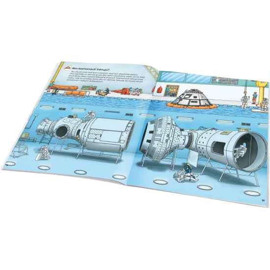 Samolepkový zošit pre deti – Vesmír: Ako? Prečo? Čo? – farebná obálka s raketou, planétami a astronautmi, obsahujúca 300+ samolepiek a vesmírne úlohy