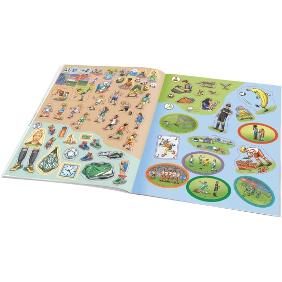 Samolepkový zošit pre deti – Futbalový zošit plný samolepiek, faktov a hier pre deti