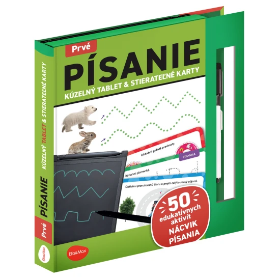 Kúzelný tablet a stierateľné karty predstavujú najlepší spôsob ako poznávať prvé písmená a prvé písanie!