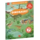 Samolepkový zošit pre deti – Dinosaury: Ako? Prečo? Čo? – farebná obálka s dinosaurami, sopkami a 300+ samolepkami na dotváranie scén a úloh