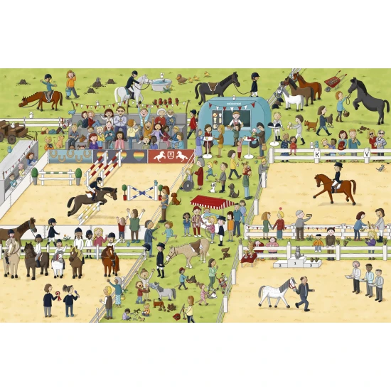 Nahliadnite do každodenného života na konskej farme! Na veľkoformátových ilustráciách môžete obdivovať tieto krásne a ušľachtilé tvory. 