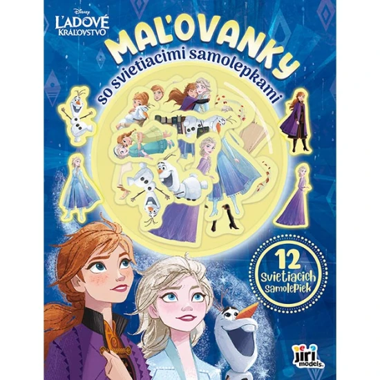Maľovanky so svietiacimi samolepkami Ľadové kráľovstvo