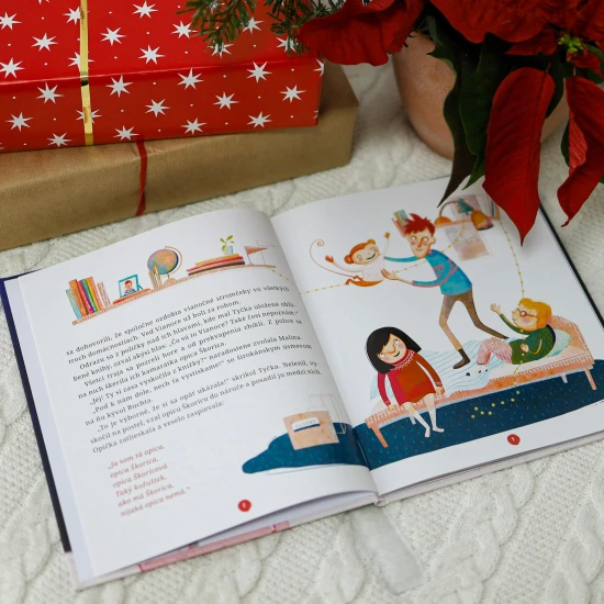 Opica Škorica vám aj v tejto vianočnej knižke predvedie naozaj nečakané kúsky.